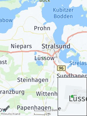 Here Map of Lüssow bei Stralsund