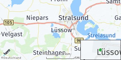 Google Map of Lüssow bei Stralsund