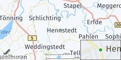 Google Map of Hennstedt / Dithmarschen