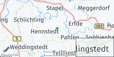 Google Map of Hollingstedt bei Delve