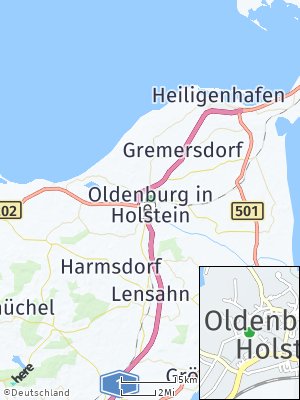 Here Map of Oldenburg in Holstein