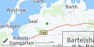 Google Map of Bartelshagen II bei Barth
