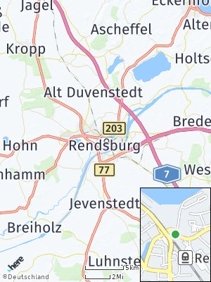 Here Map of Rendsburg