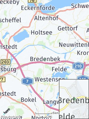Here Map of Bredenbek bei Rendsburg