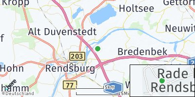 Google Map of Rade bei Rendsburg