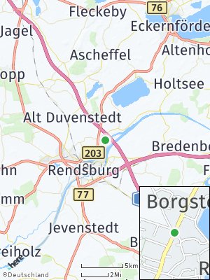 Here Map of Borgstedt bei Rendsburg