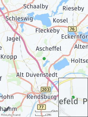 Here Map of Ahlefeld bei Rendsburg
