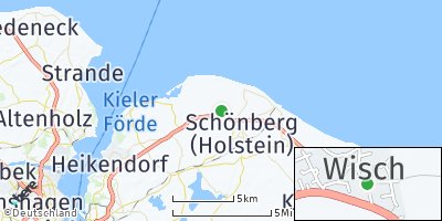 Google Map of Wisch bei Kiel