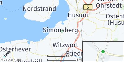 Google Map of Simonsberg bei Husum