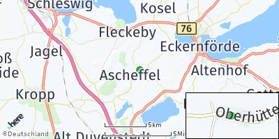 Google Map of Hütten bei Ascheffel