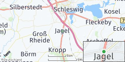 Google Map of Jagel bei Schleswig