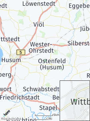 Here Map of Wittbek bei Husum