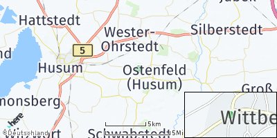 Google Map of Wittbek bei Husum