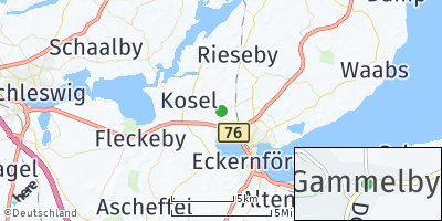 Google Map of Gammelby bei Eckernförde