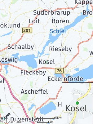 Here Map of Kosel bei Eckernförde