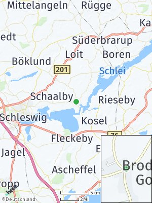 Here Map of Brodersby bei Schleswig