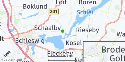 Google Map of Brodersby bei Schleswig