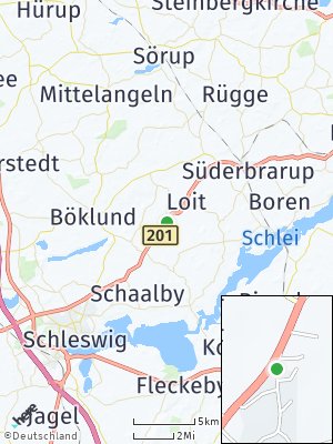 Here Map of Twedt bei Schleswig