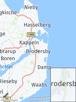Here Map of Brodersby bei Kappeln