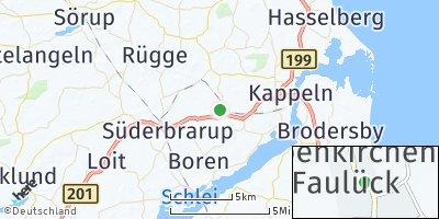 Google Map of Rabenkirchen-Faulück