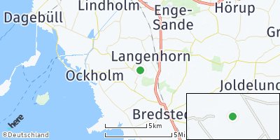 Google Map of Langenhorn bei Husum