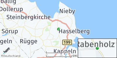 Google Map of Rabenholz bei Gelting