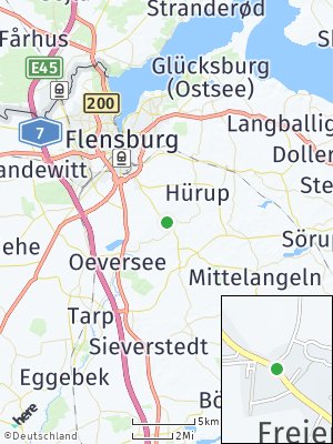 Here Map of Freienwill bei Flensburg