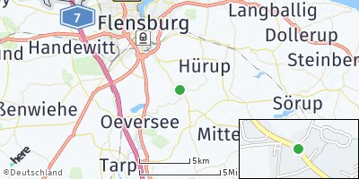 Google Map of Freienwill bei Flensburg