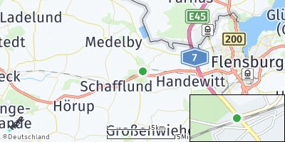 Google Map of Wallsbüll bei Flensburg