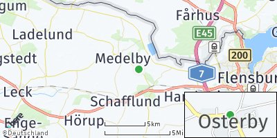 Google Map of Osterby bei Medelby