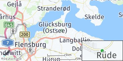 Google Map of Rüde bei Satrup