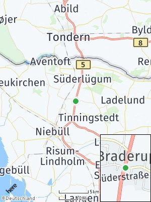Here Map of Braderup bei Niebüll