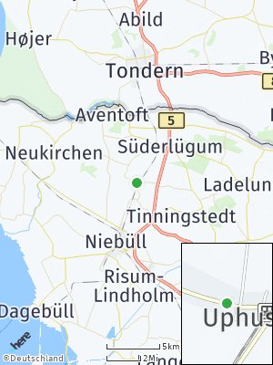 Here Map of Uphusum bei Süderlügum