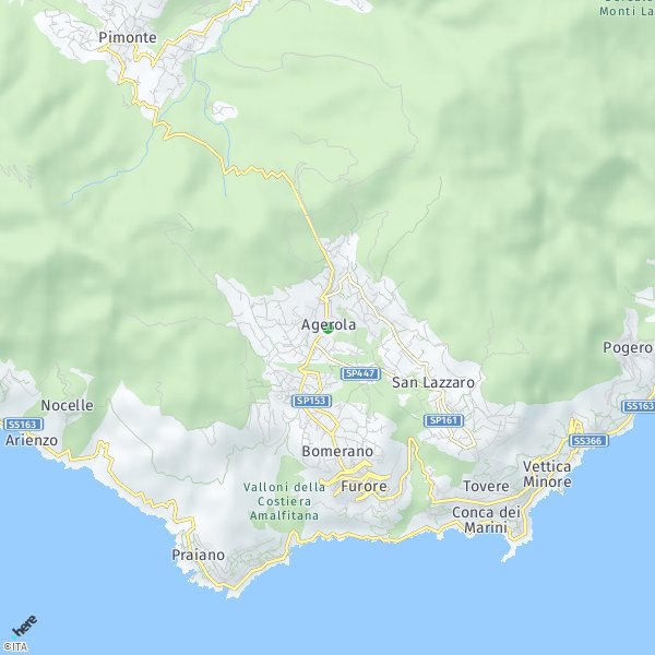 HERE Map of Agerola, Italia