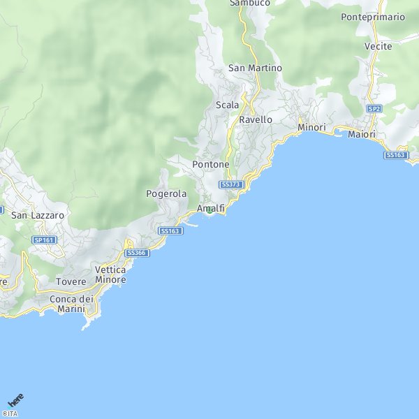 HERE Map of Amalfi, Italia