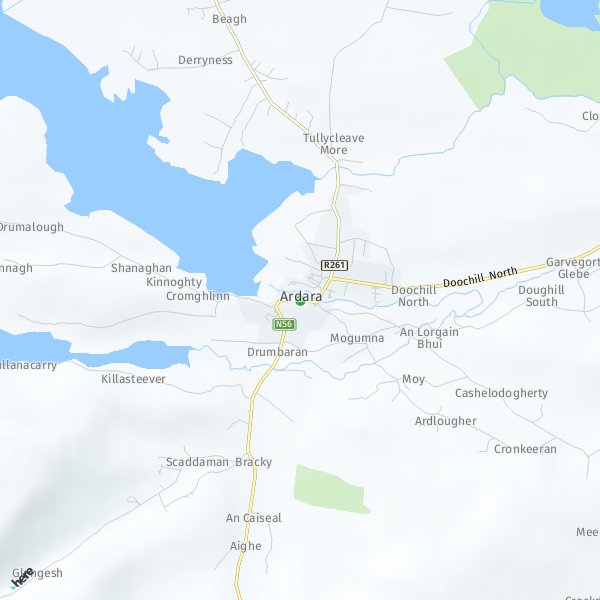 HERE Map of Ardara, Ireland