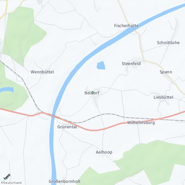 HERE Map of Beldorf, Deutschland