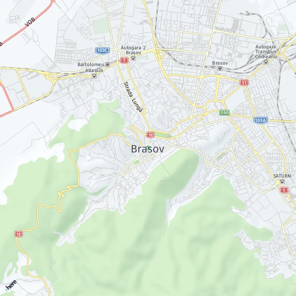 HERE Map of Brașov, România