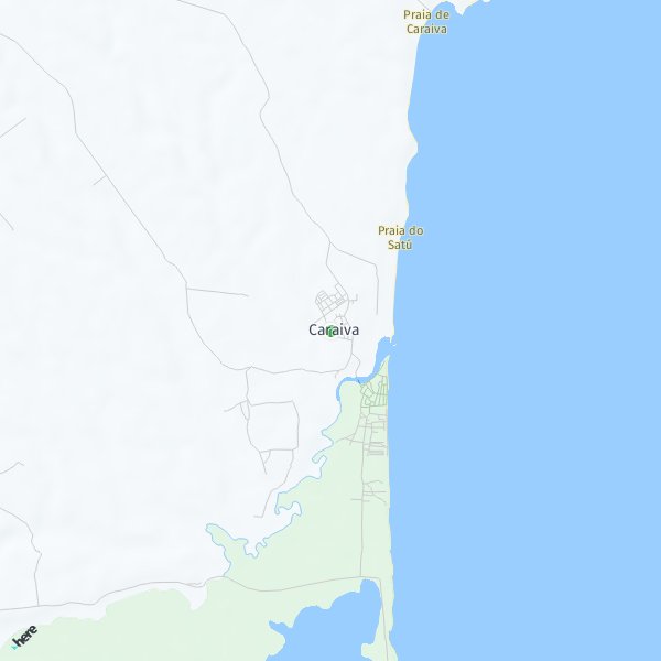 HERE Map of Caraíva, Brazil