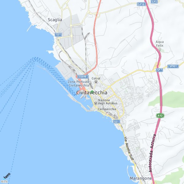 HERE Map of Civitavecchia, Italia