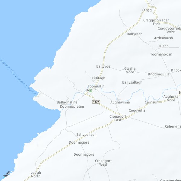 HERE Map of Doolin, Ireland