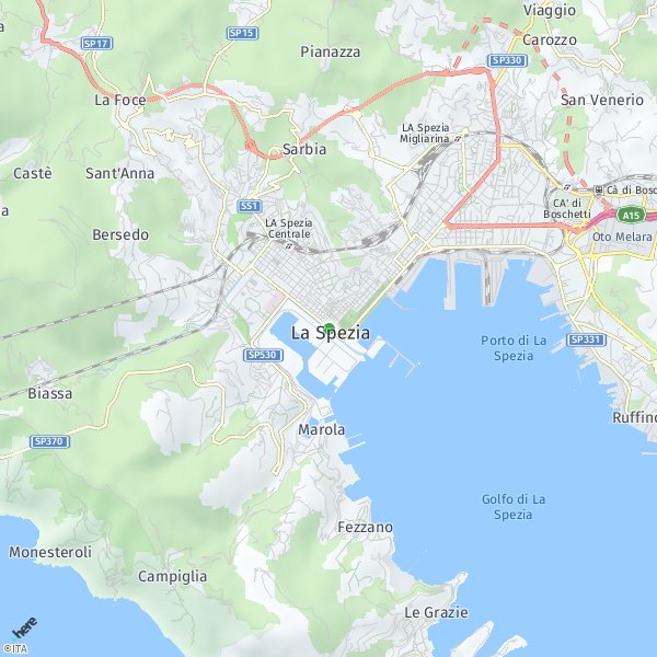 HERE Map of La Spezia, Italia