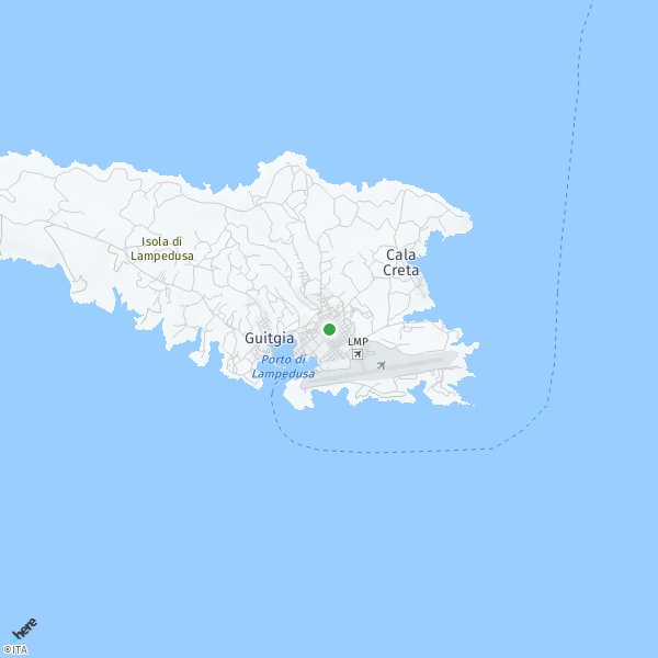 HERE Map of Lampedusa, Italia