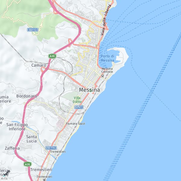 HERE Map of Messina, Italia