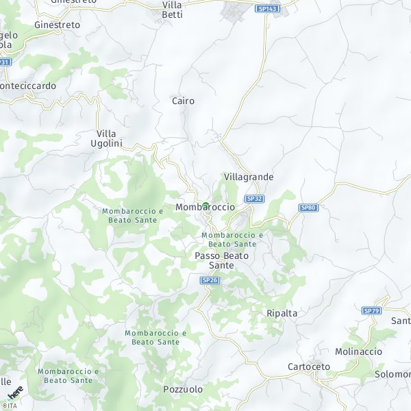 HERE Map of Mombaroccio, Italia