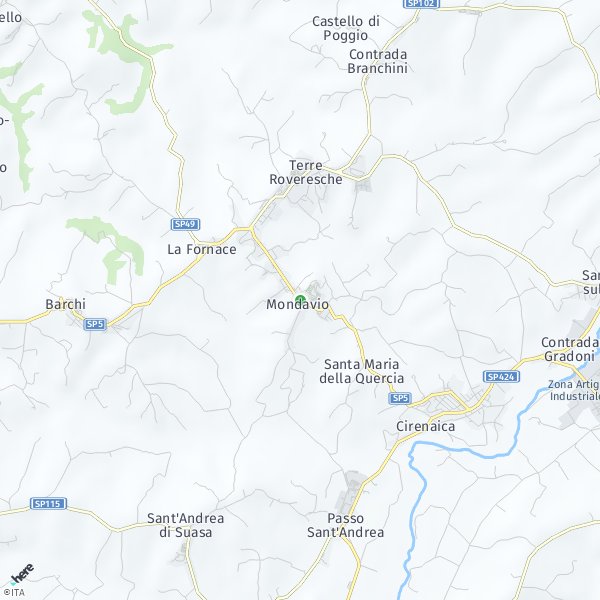 HERE Map of Mondavio, Italia