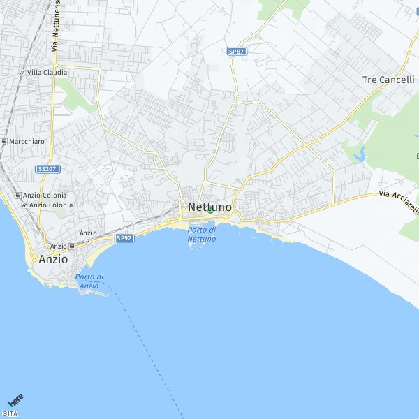 HERE Map of Nettuno, Italia