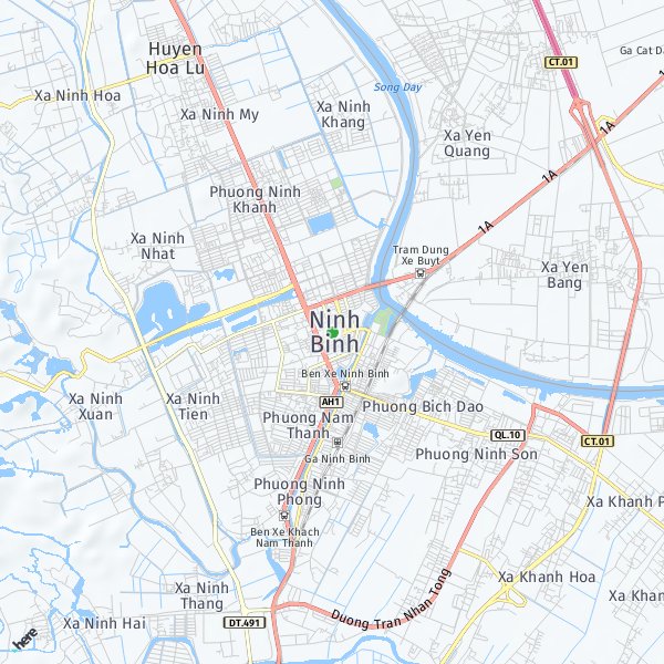 HERE Map of Ninh Binh, Vietnam