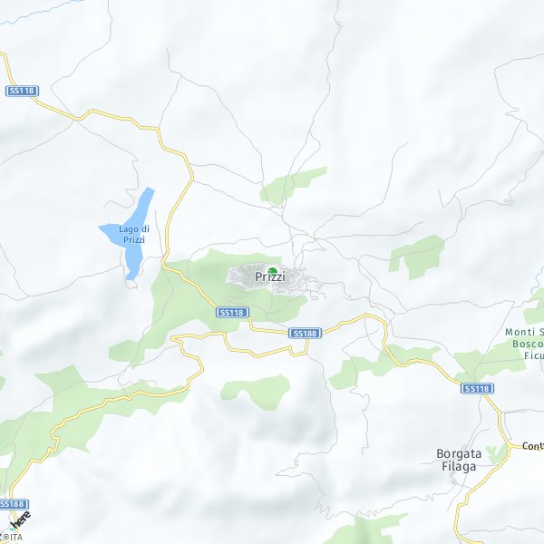 HERE Map of Prizzi, Italia