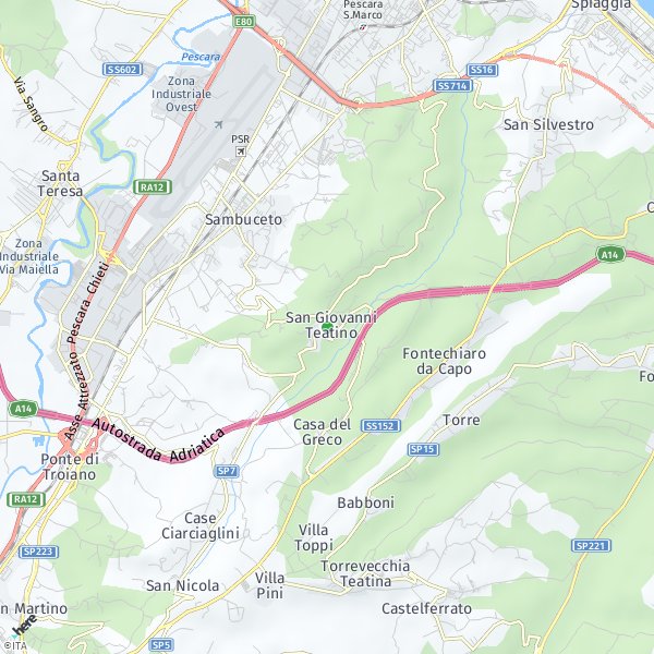 HERE Map of San Giovanni Teatino, Italia